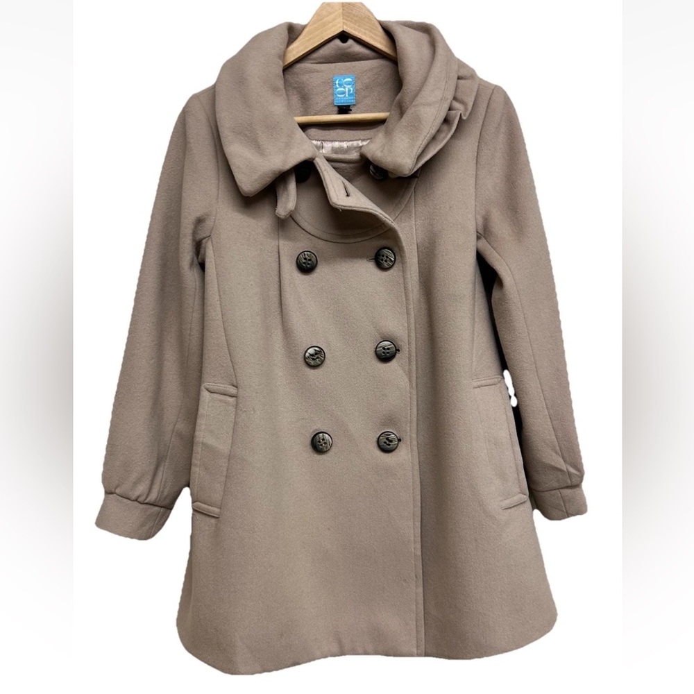 Barneys New York CO-OP Blush Pink 100% Wool Peacoat Dress Coat Womens Size S